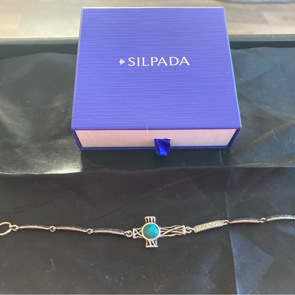 Silpada Cross to Bear Turquoise bracelet